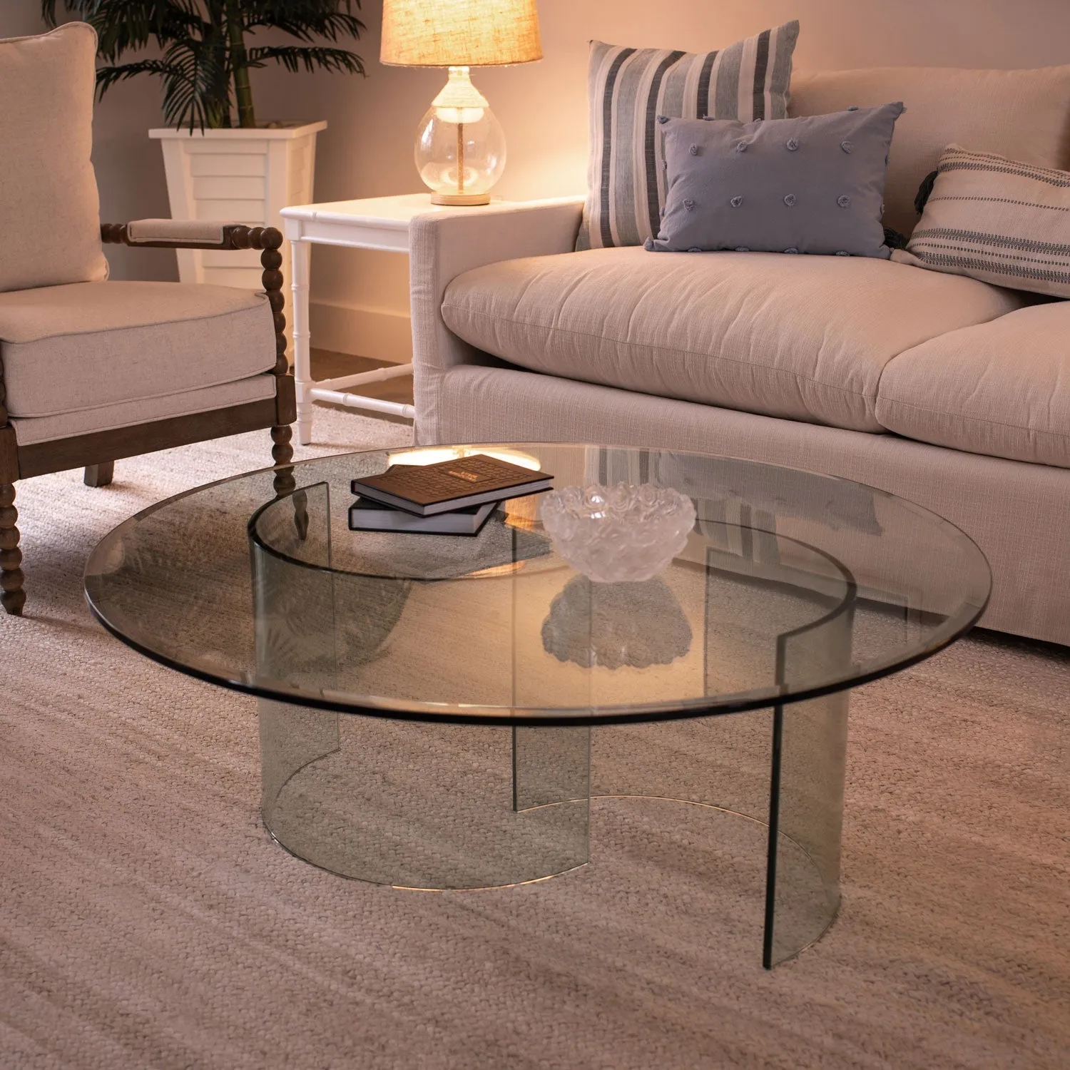 20" Round Clear Glass Table Tops