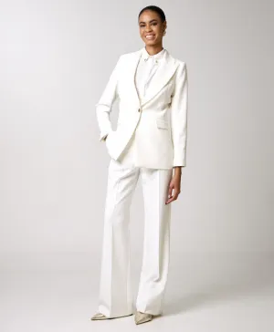 Access Fashion White Single White Lapel Blazer