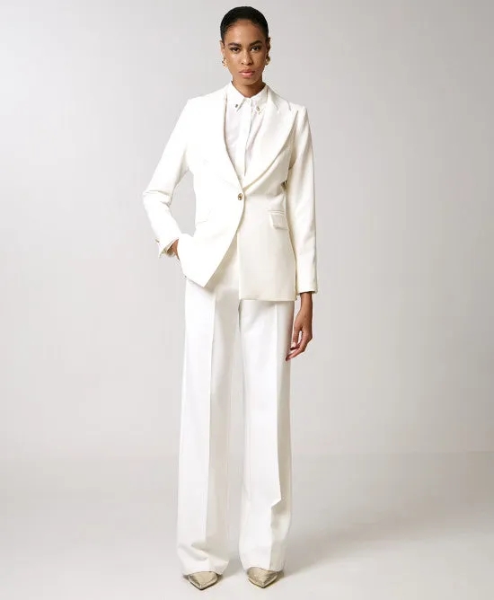 Access Fashion White Single White Lapel Blazer