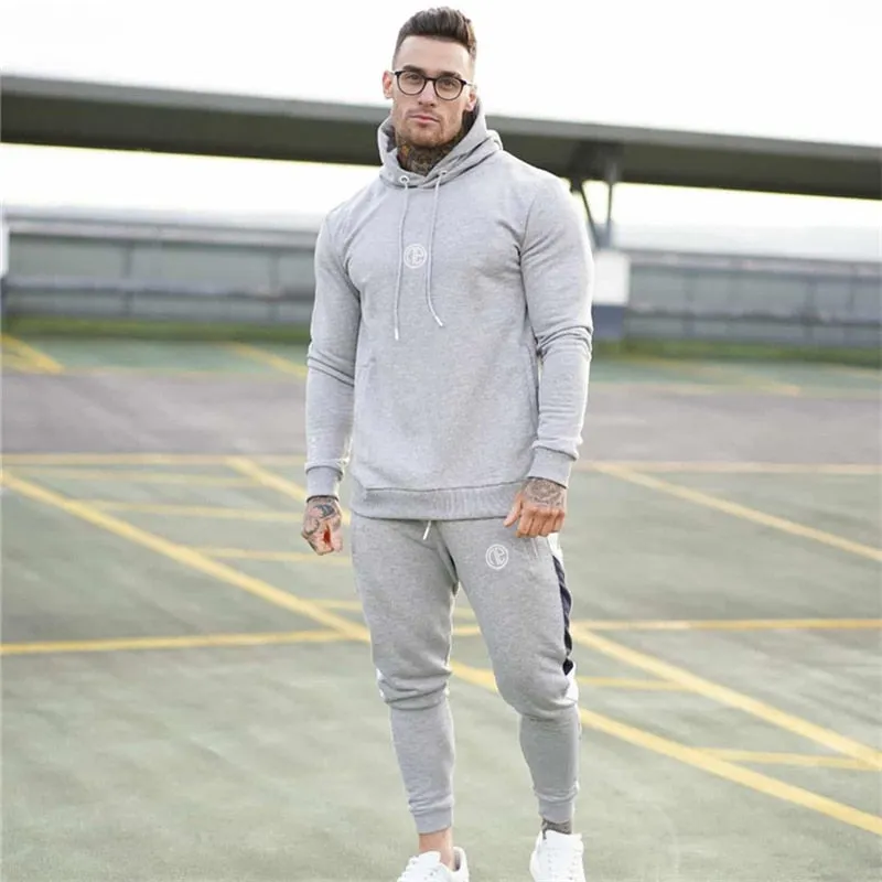 Advbridge Running sports track suit men&#39;s sportswear suit sweatshirt   sports pants gym fitness hoodie pants suit jogging clothing