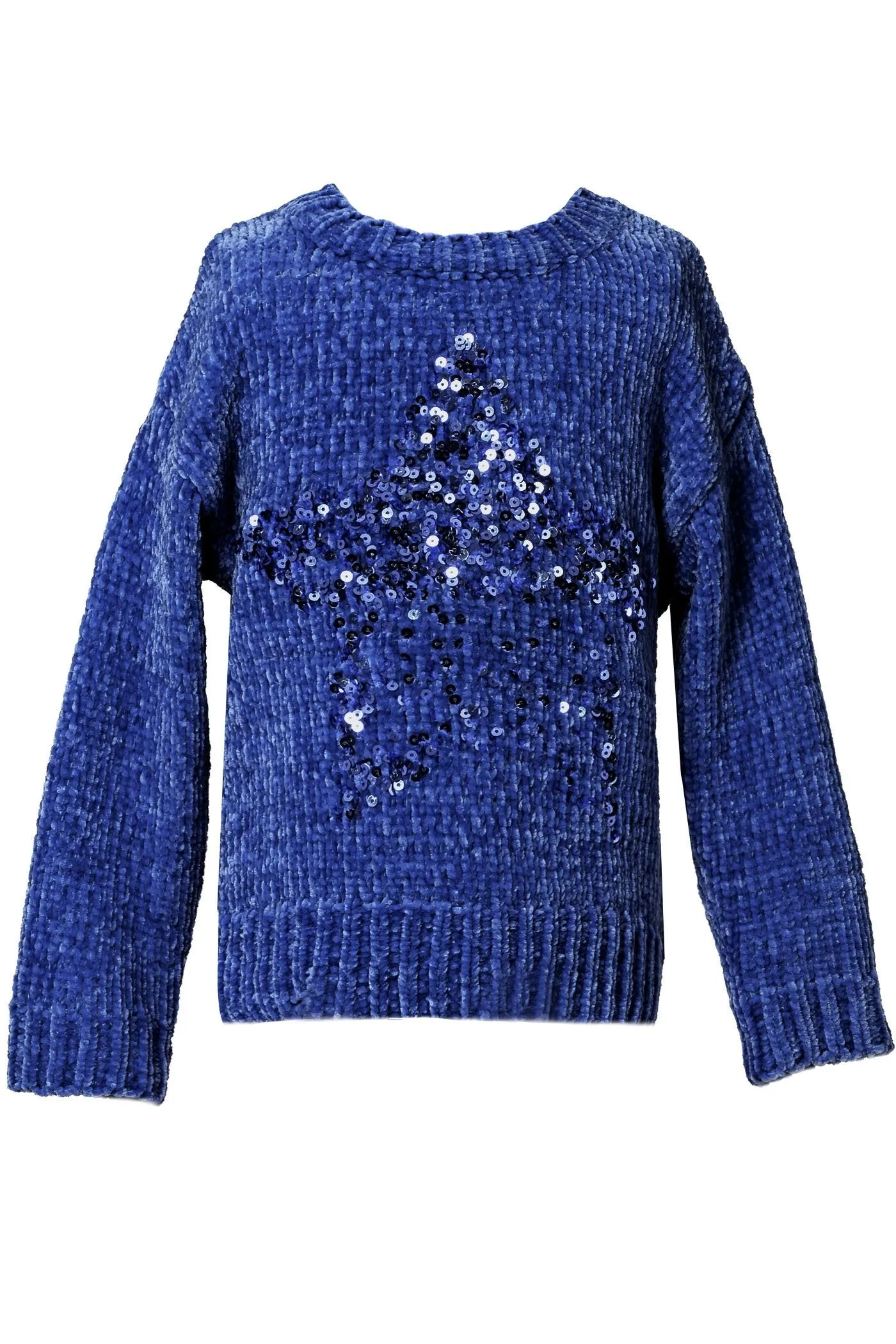 Baby Girl's Crushed Velvet Sequin Star Sweater