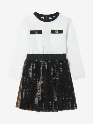 Balmain Girls Long Sleeve Pocket Dress