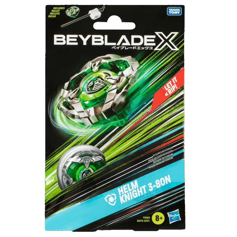 Beyblade X - Starter Pack Top and Launcher - Helm Knight 3-80N