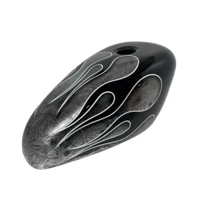 BLACK FLAMES SILVER 3D CRYSTAL - Iron