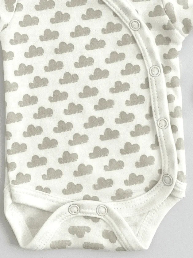 Bodysuit, Silver Cloud, Premium 100% Organic Cotton