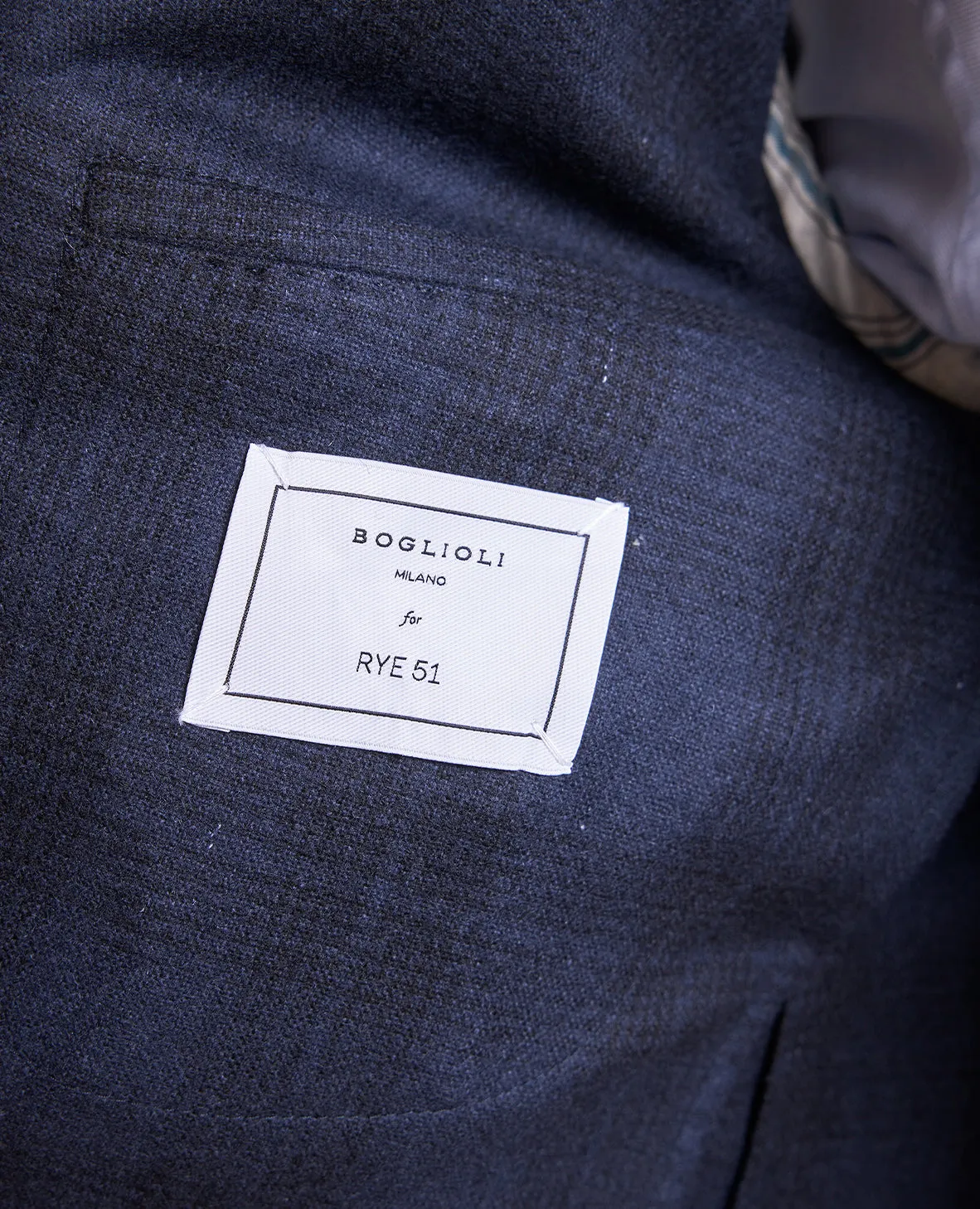 BOGLIOLI X RYE 51 - Tonal Suiting Check Soft Jacket - Deep Blue