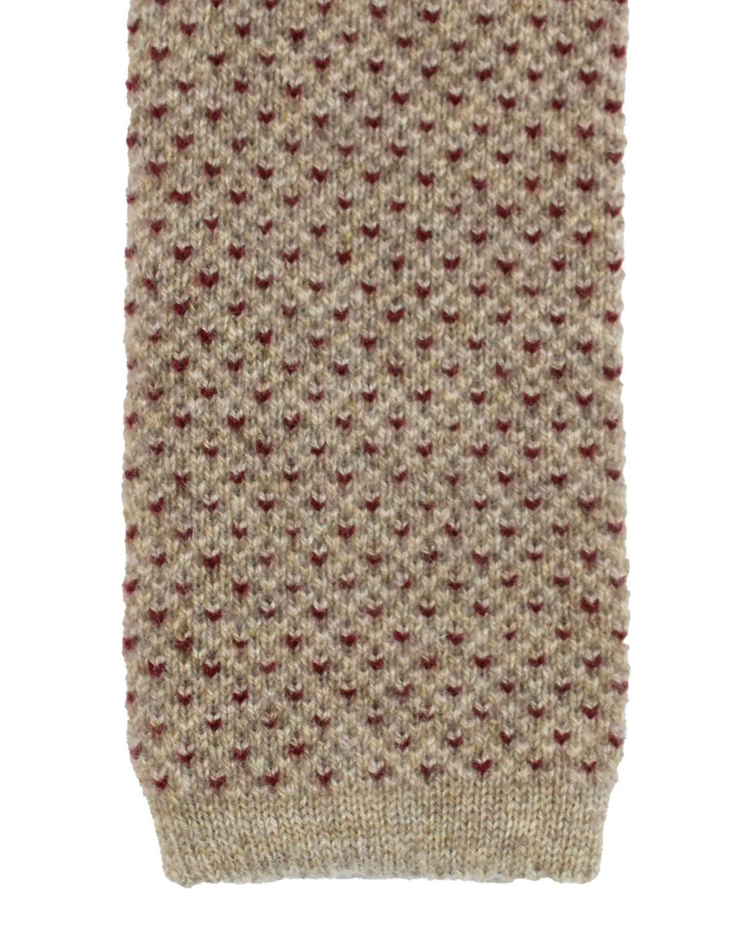 Brunello Cucinelli Square End Cashmere Tie Taupe Maroon FINAL SALE