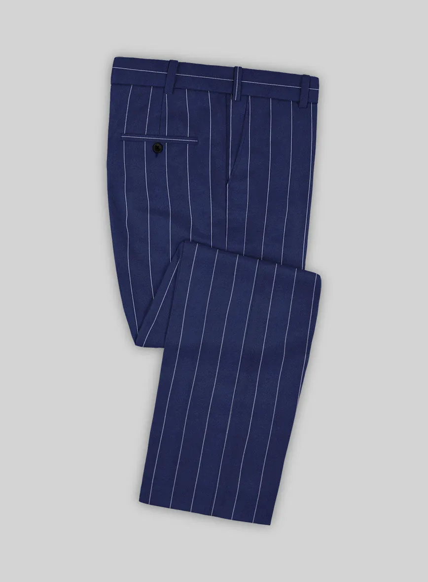 Caccioppoli Sun Dream Omiro Royal Blue Wool Silk Pants