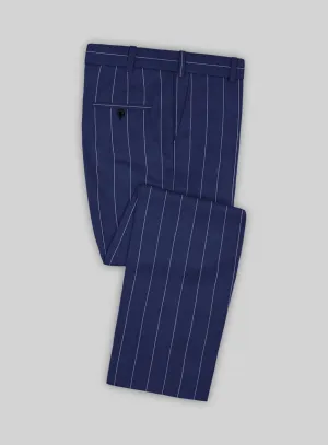 Caccioppoli Sun Dream Omiro Royal Blue Wool Silk Pants