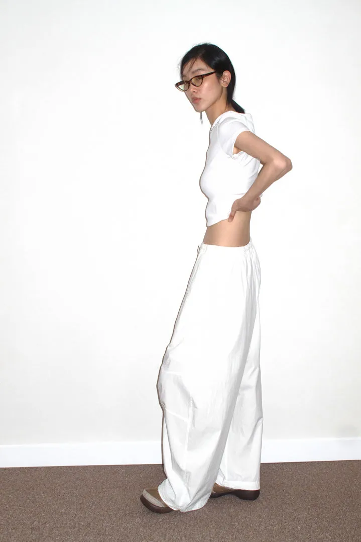 Cotton blend balloon silhouette pants | 3 color