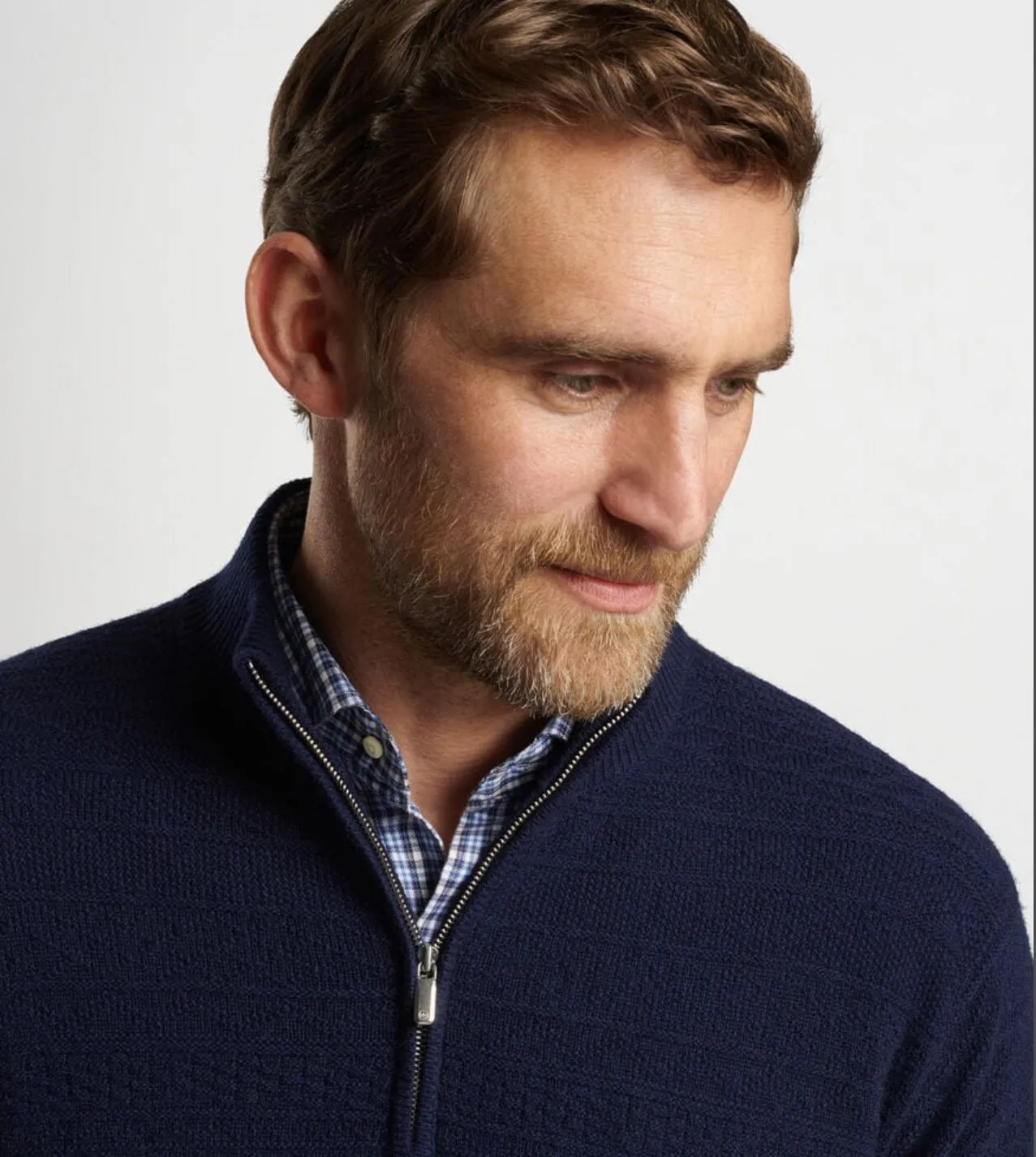 Crescent Quarter-Zip Sweater in Navy by Peter Millar