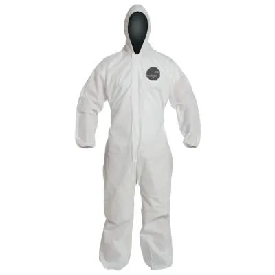 DuPont™ Proshield 10 Coveralls White with Attached Hood, White, 3X-Large, PB127SW-3XL