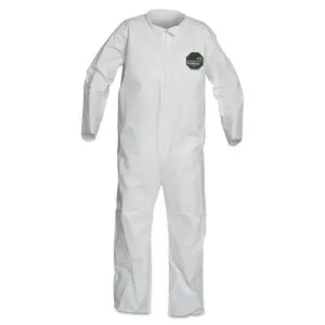 DuPont™ ProShield® 50 Collared Coveralls with Elastic Wrists/Ankles, White, 6X-Large, NB125SWH6X002500