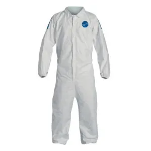 DuPont™ Tyvek 400D Coveralls with Elastic Wrists and Ankles, Blue/White, 4X-Large, TD125SWB4X0025CM