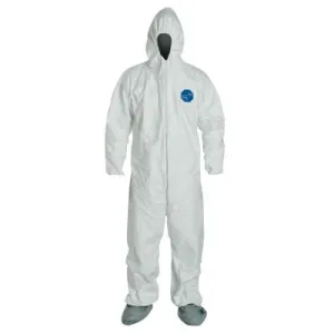 DuPont™ Tyvek® Coveralls with attached Boots, White, 3X-Large, TY121SWH3X0025NS