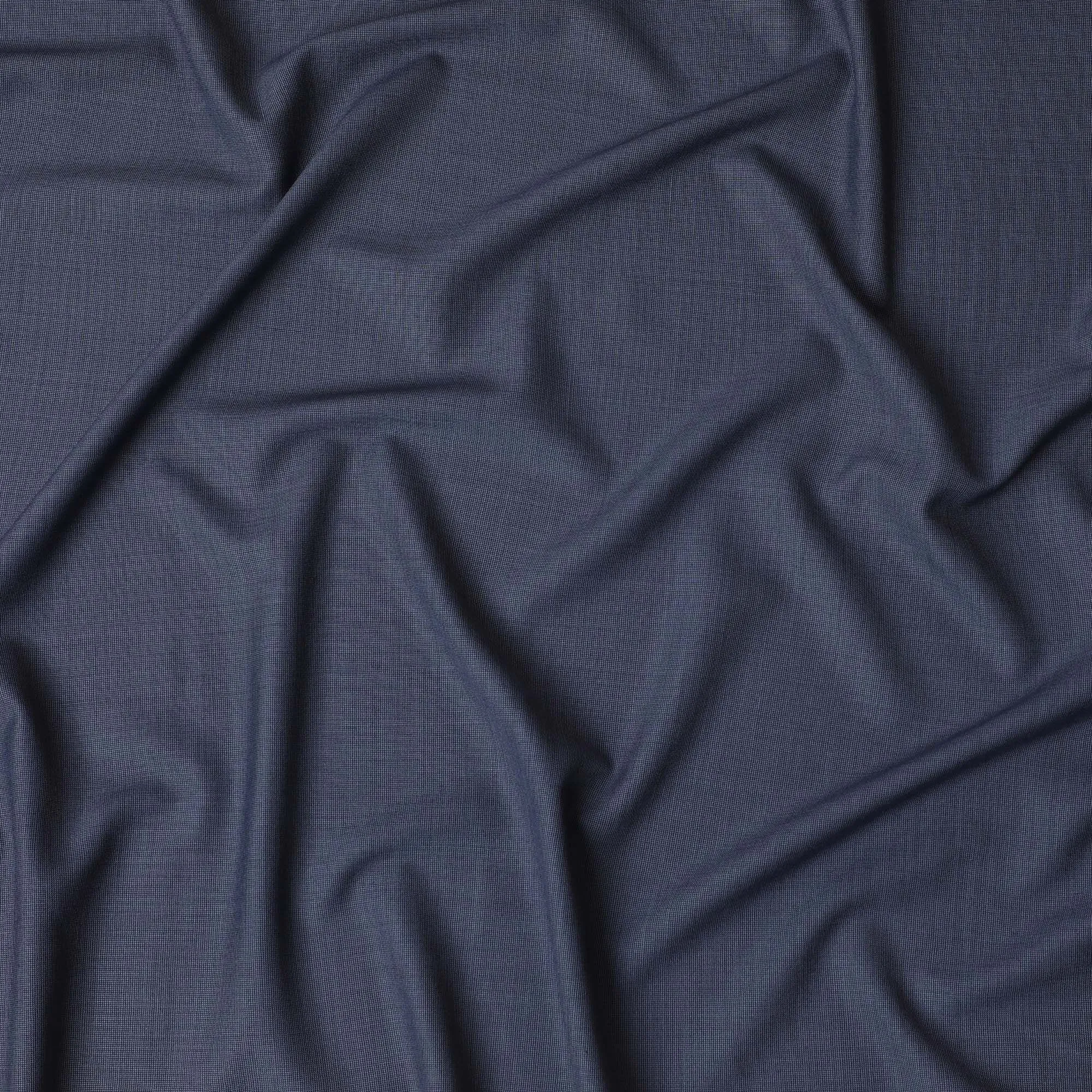 Elegant Italian Premium Wool Suiting Fabric - Navy Blue, 150 cm Width, 3.5 Mtrs Piece, Fine Textured Weave-D17770