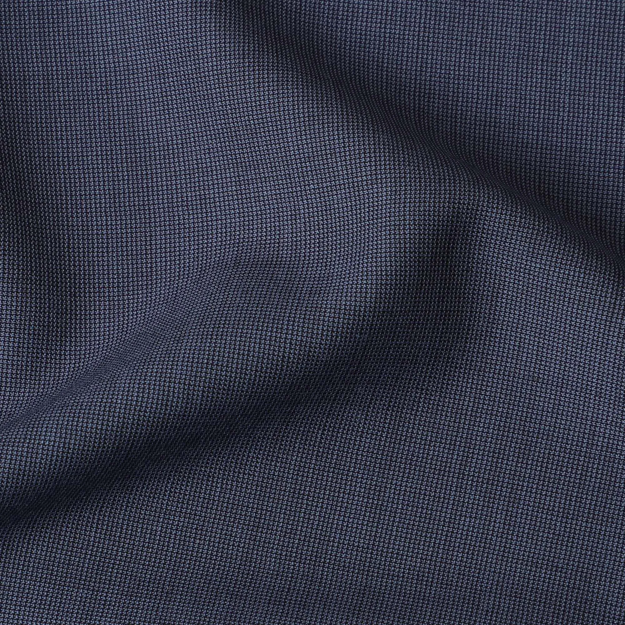 Elegant Italian Premium Wool Suiting Fabric - Navy Blue, 150 cm Width, 3.5 Mtrs Piece, Fine Textured Weave-D17770