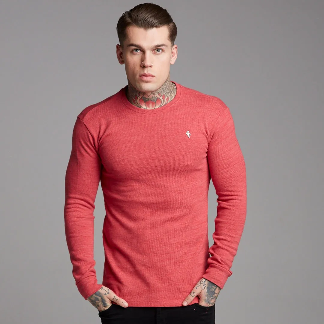 Father Sons Classic Red Marl Super Slim Sweater - FSH231