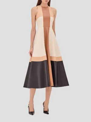 Ferah Patchwork Vegan Leather Dress