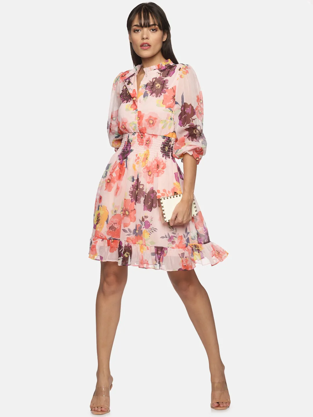 floral printed short dress at best price