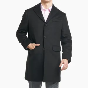 Fulton Wool Cashmere Topcoat - Black