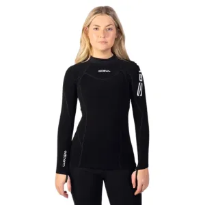 Gul Womens Evotherm Thermal Long Sleeve Rash Vest Top - Black