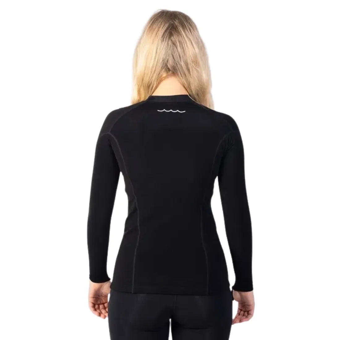 Gul Womens Evotherm Thermal Long Sleeve Rash Vest Top - Black