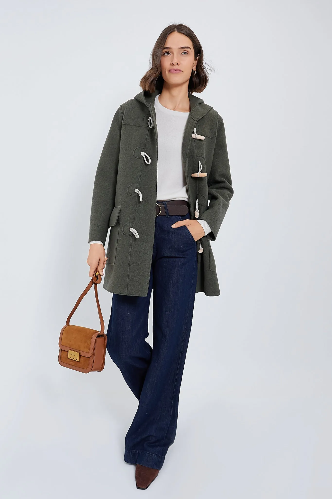 Hunting Green Duffle Boiled Wool Coat