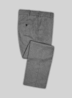 Italian Tiga Gray Mini Pinstripe Flannel Pants