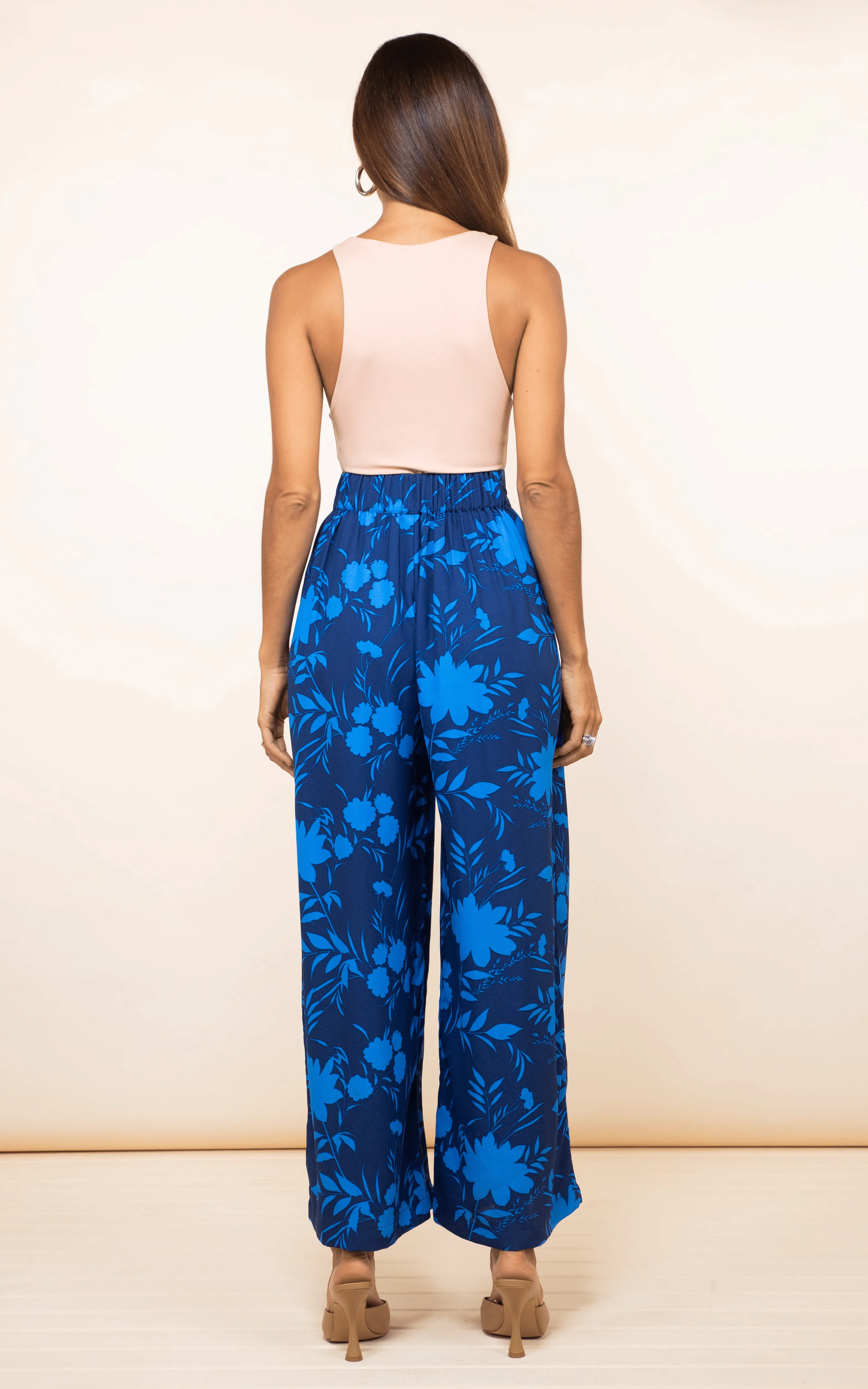 Joey Palazzo Trousers in Silhouette Dark Blue