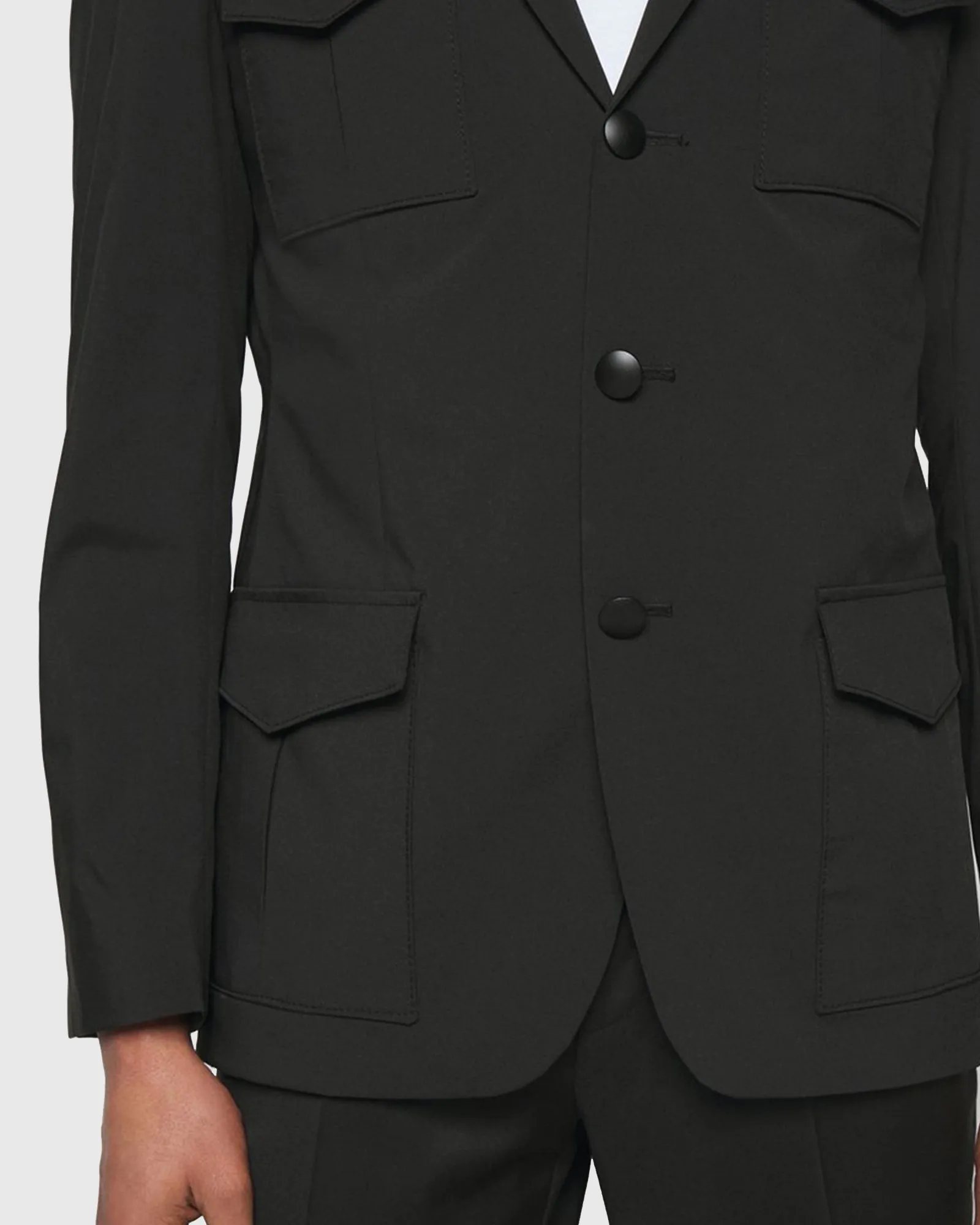 KARL LAGERFELD BLACK 155234-MILITARY JACKET