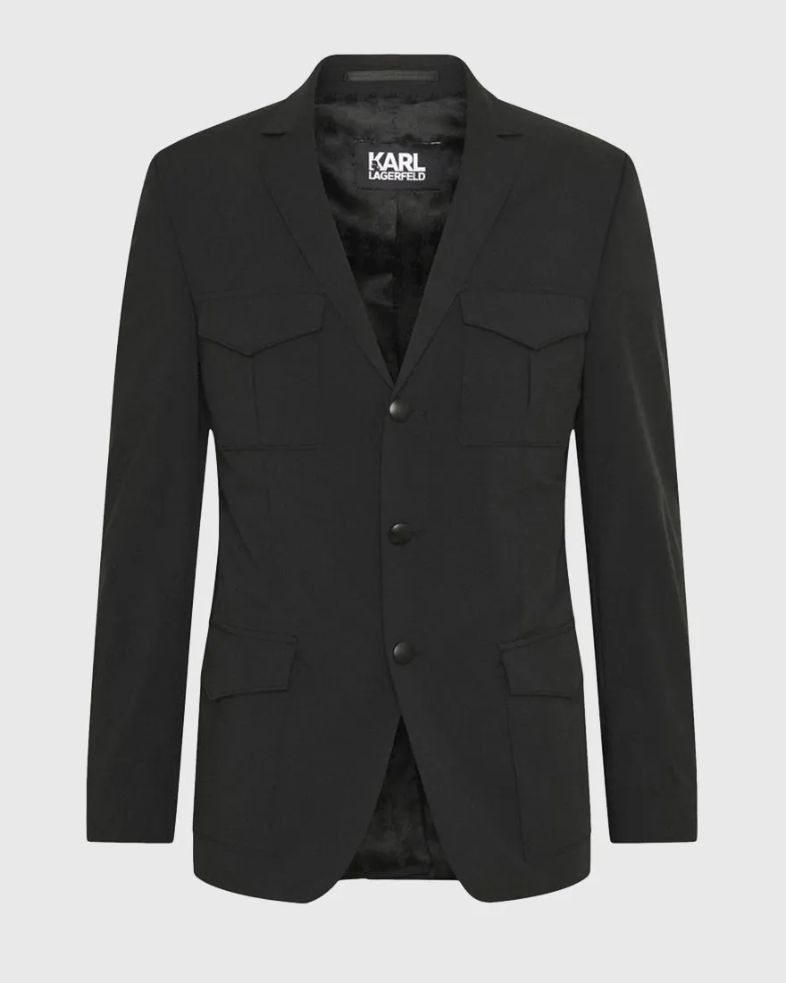 KARL LAGERFELD BLACK 155234-MILITARY JACKET