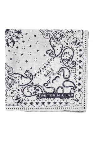 MARINA BANDANA POCKET SQUARE - ARGENTO