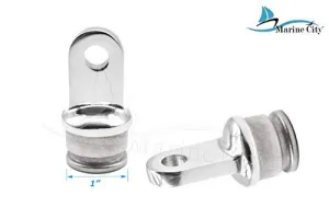 Marine City 316 Stainless-Steel Inside Eye End for Bimini Top 1” Round Tube (1pcs)