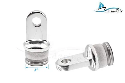 Marine City 316 Stainless-Steel Inside Eye End for Bimini Top 1” Round Tube (1pcs)