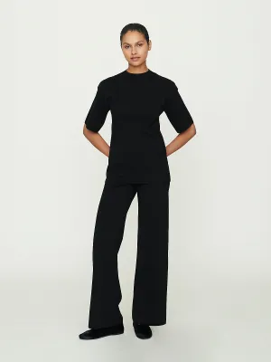 Maud Large Pull-On Pants in Black