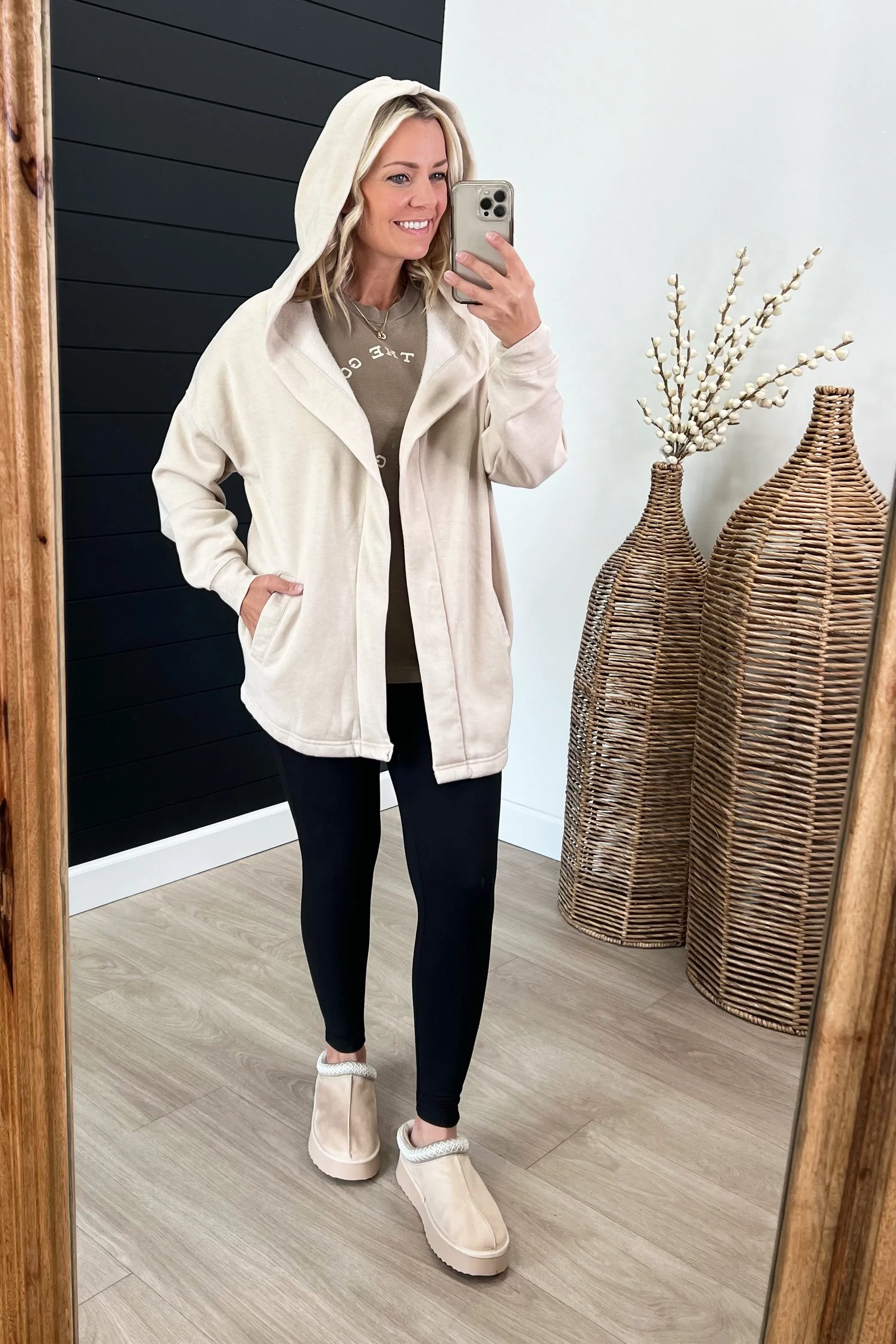 Mono B Soft Hooded Pocket Cardigan