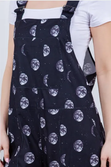 Moon Print Overalls