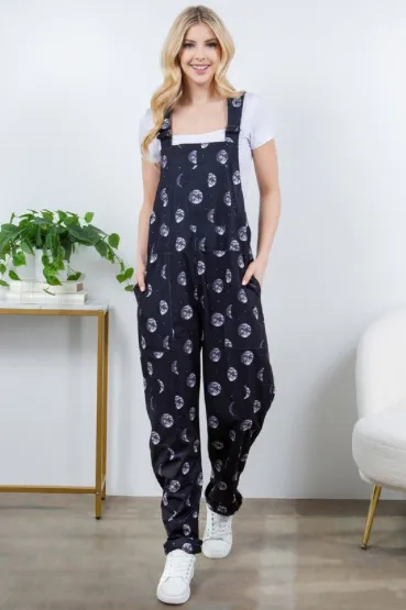 Moon Print Overalls