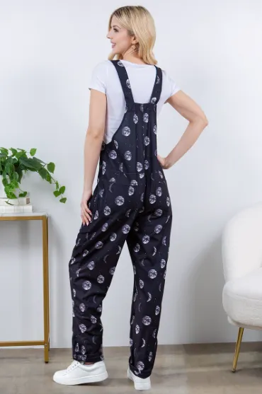 Moon Print Overalls