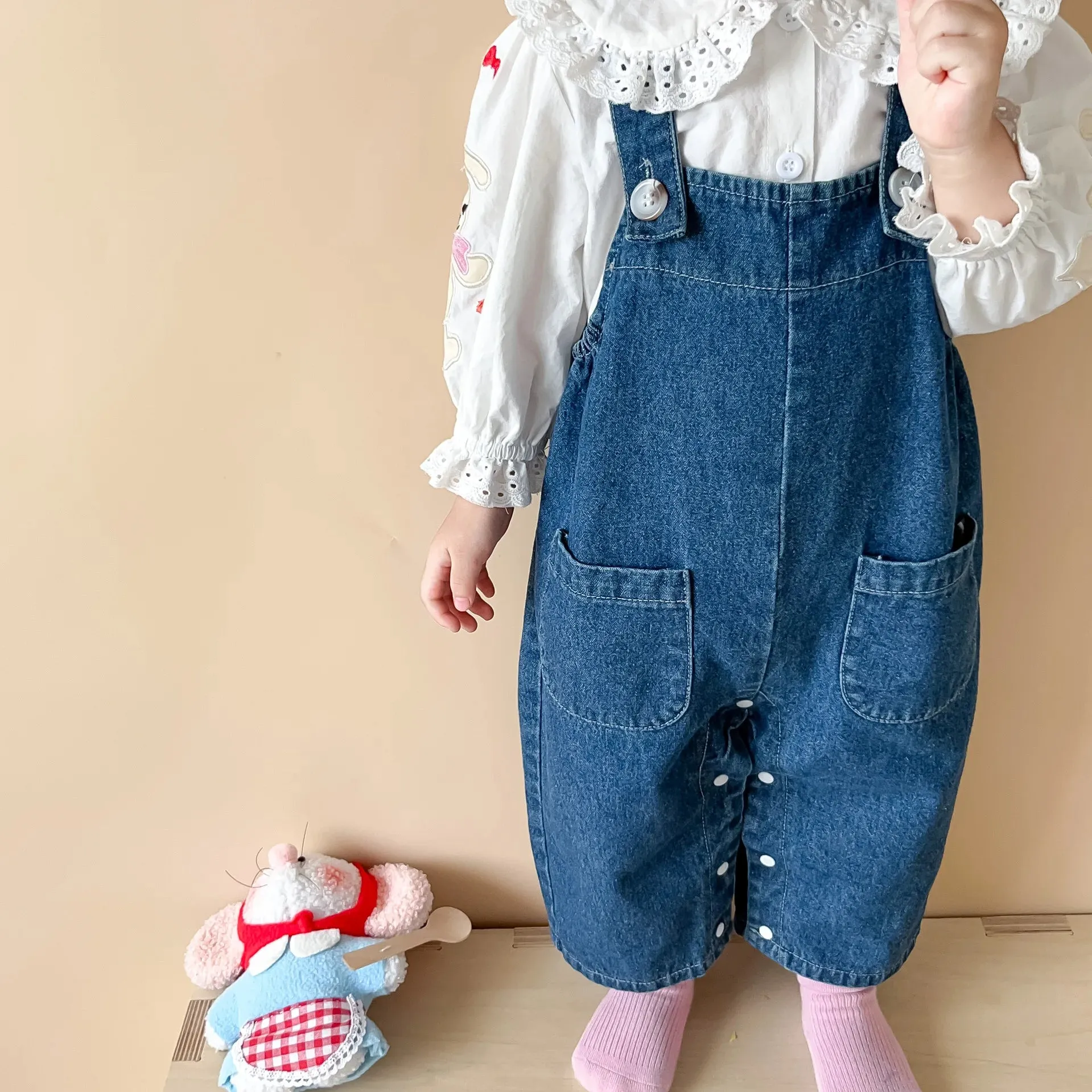 Neutral Bunny Dungarees