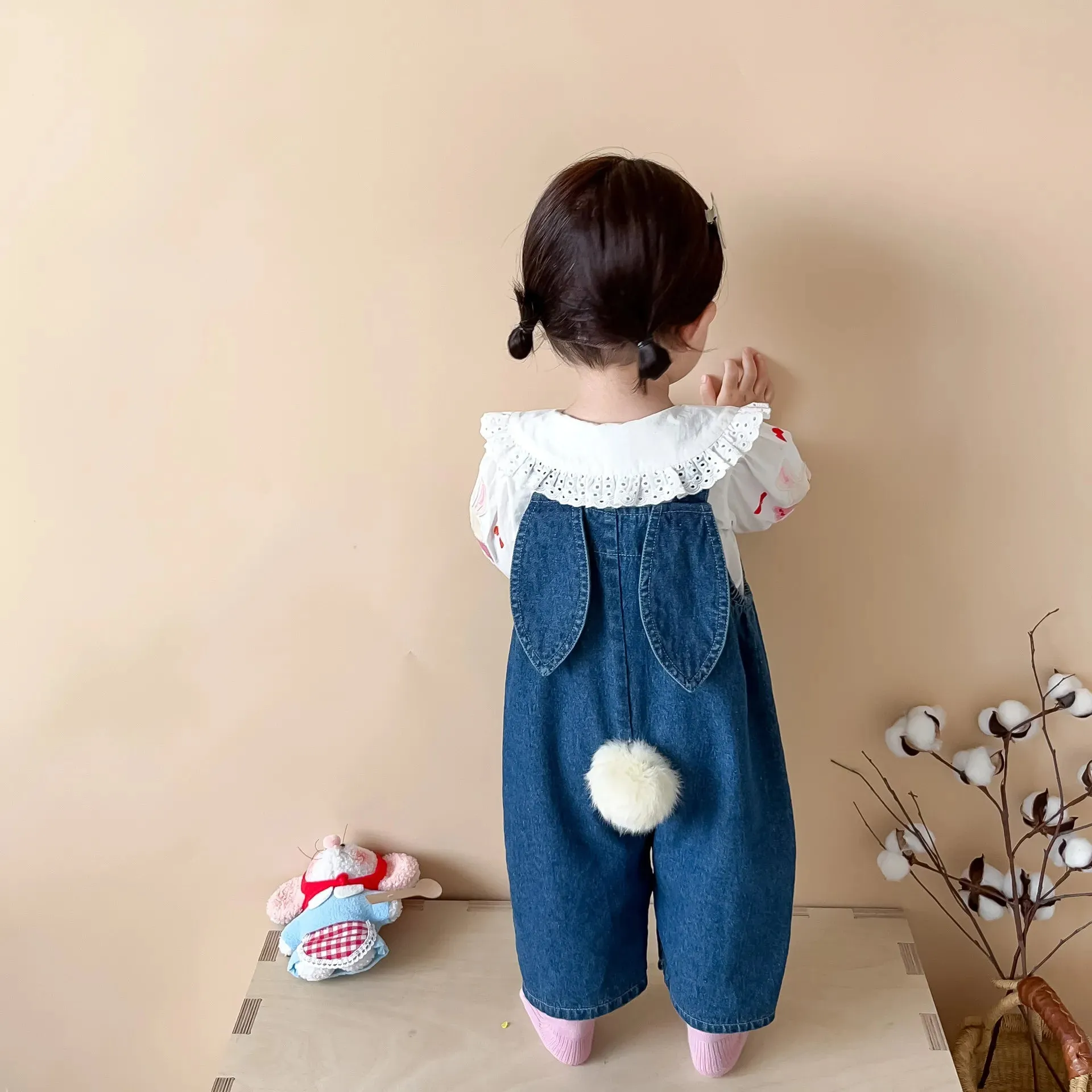 Neutral Bunny Dungarees