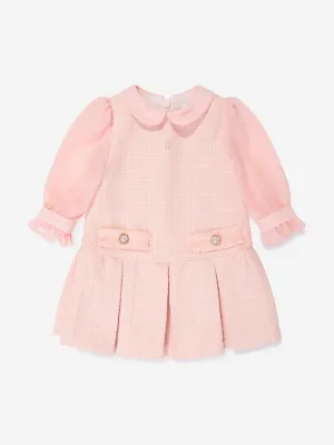 Patachou Baby Girls Tweed Dress in Pink