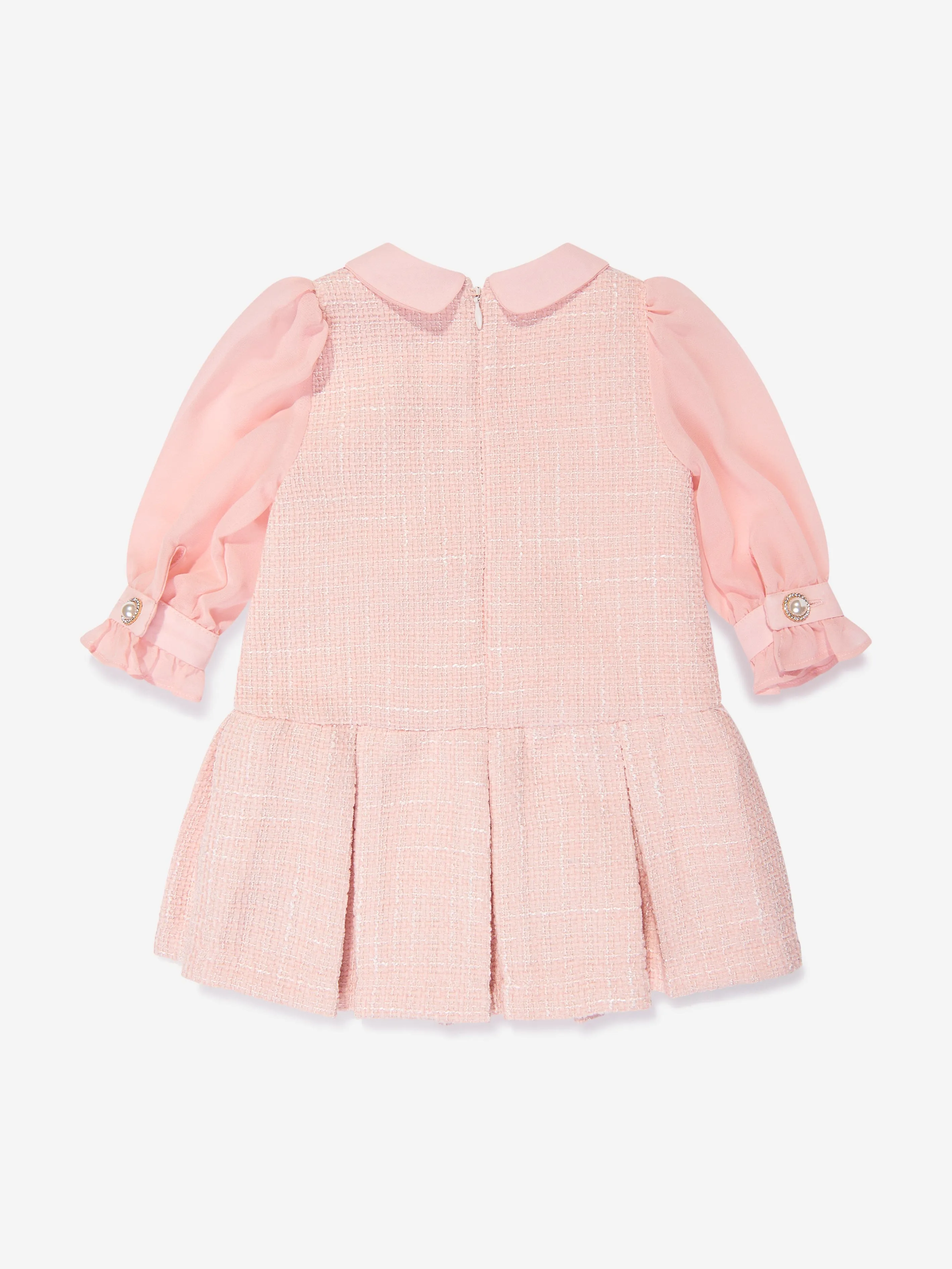 Patachou Baby Girls Tweed Dress in Pink