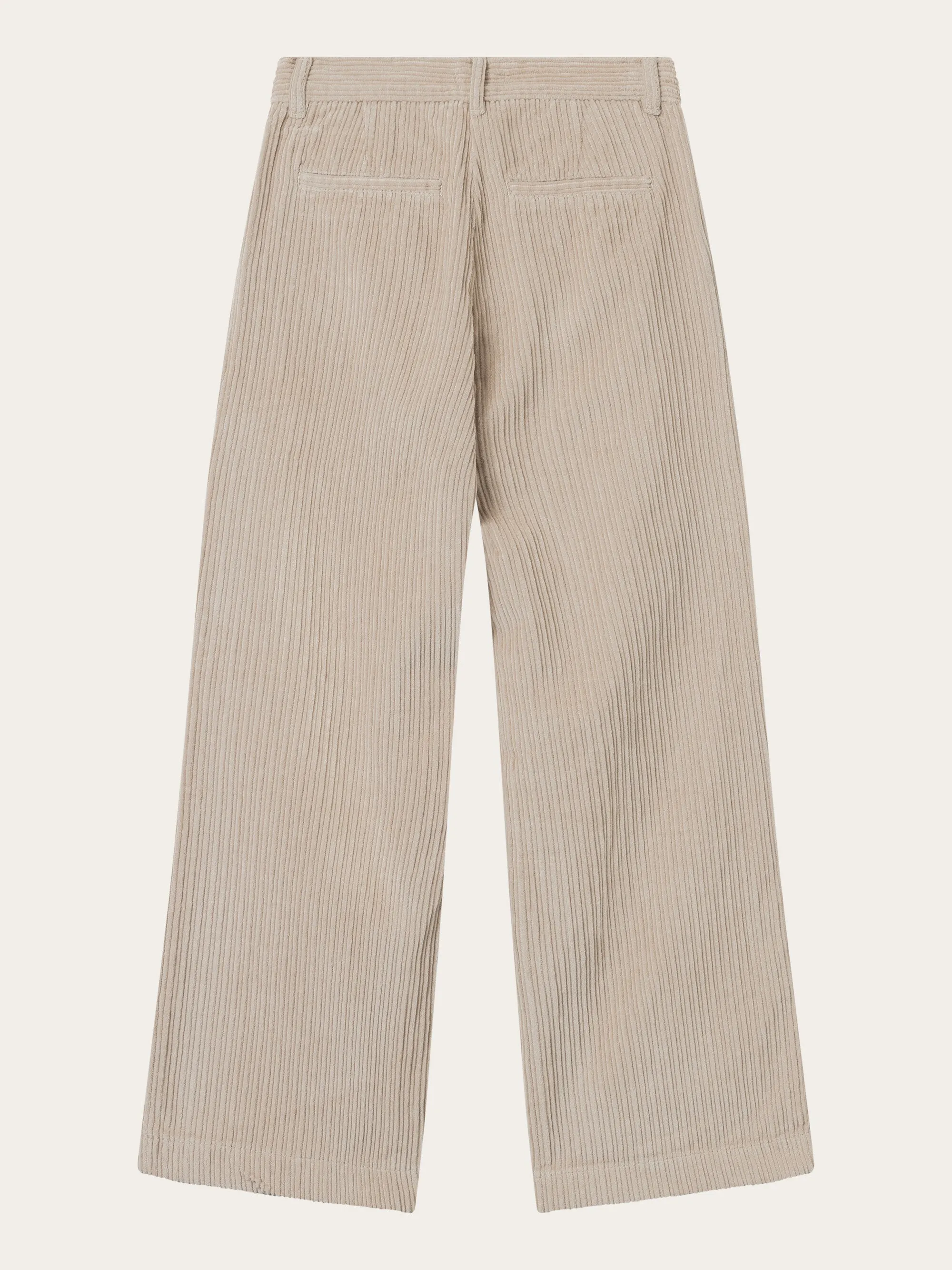 POSEY wide high-rise irregular corduroy pants - Light feather gray