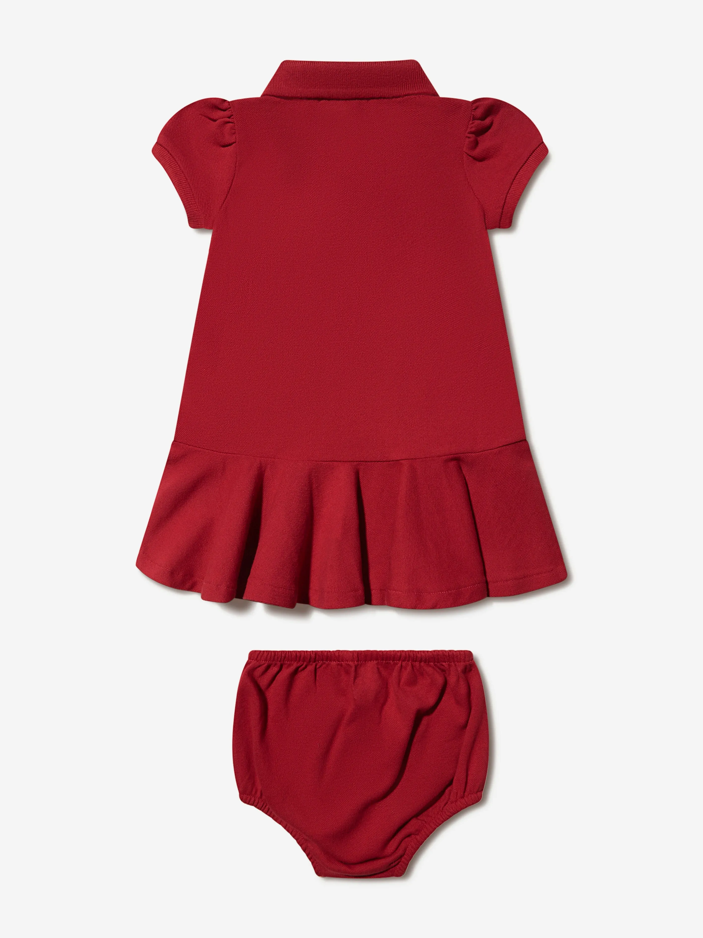 Ralph Lauren Baby Girls Polo Dress in Red