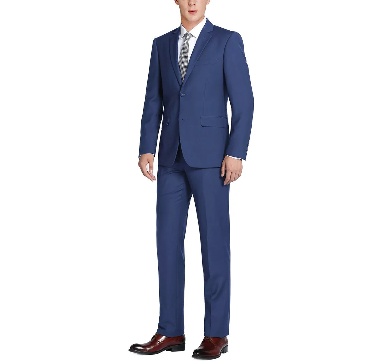 Renoir 201-20 Men's 2-Piece Single Breasted Notch Lapel Modern Fit Suit