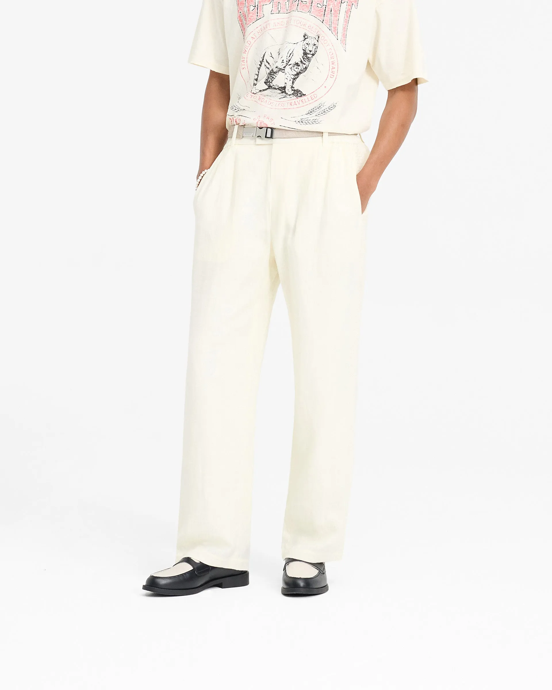 Represent X Duke   Dexter Resort Pant - Ecru