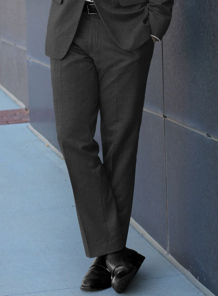 Scabal Cosmopolitan Charcoal Wool Pants