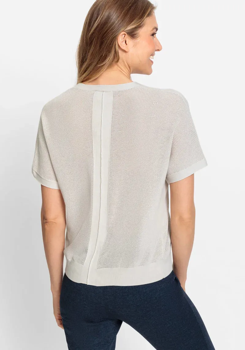 Short Sleeve Pullover in Light Stone